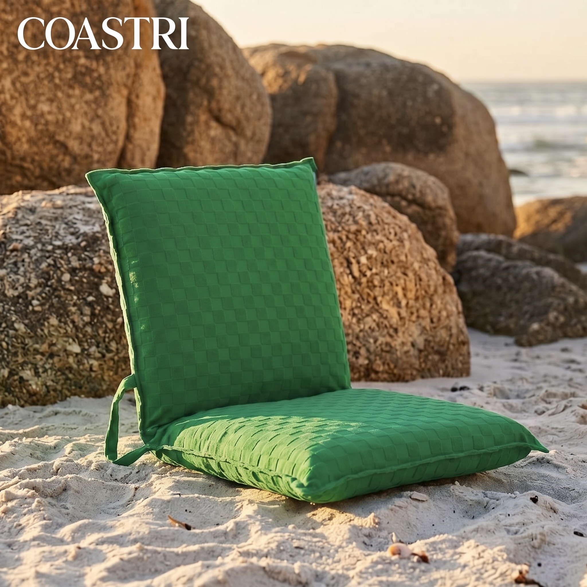Adjustable Reclining Terry Beach Chair with Carry Handle