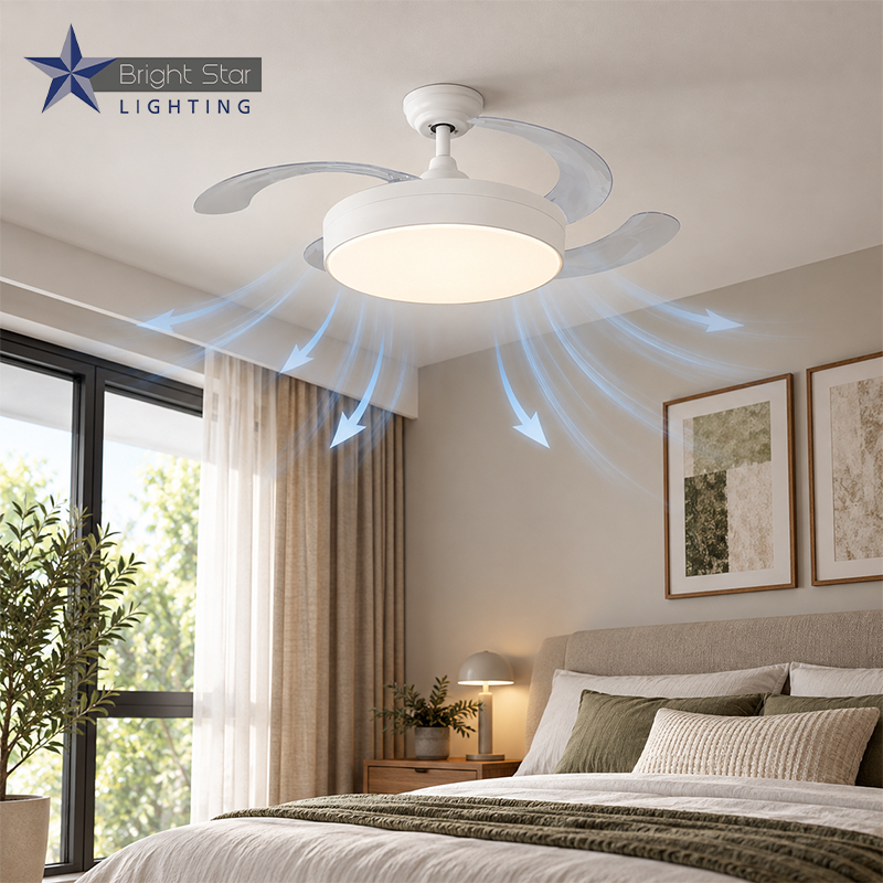 30W 6-Speed Retractable Fan