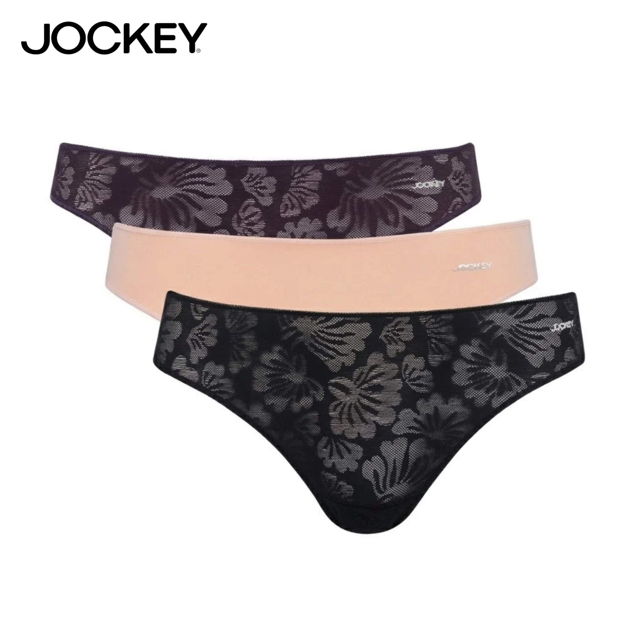 3x Ladies No Panty Line Lace Underwear