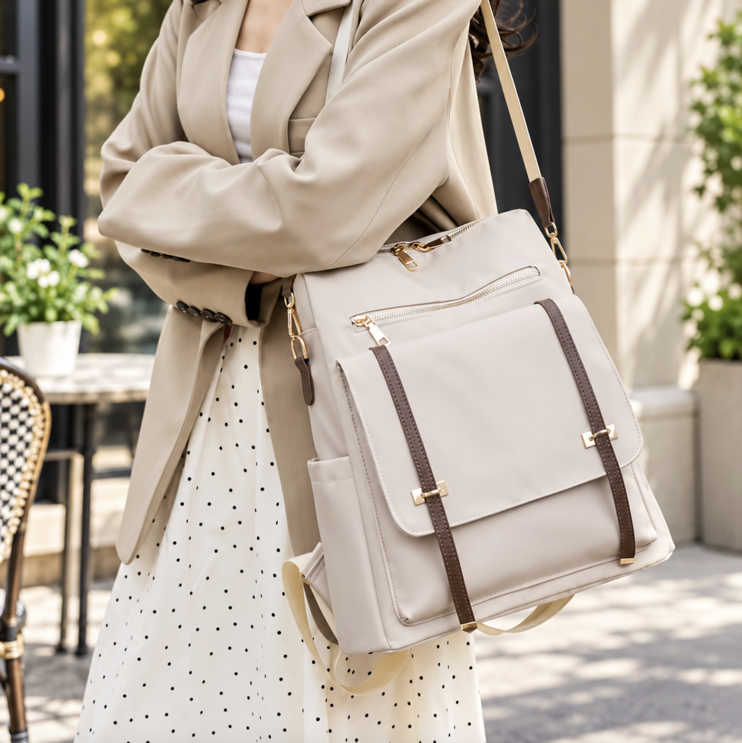 2-in-1 Laptop Backpack and Tote Bag