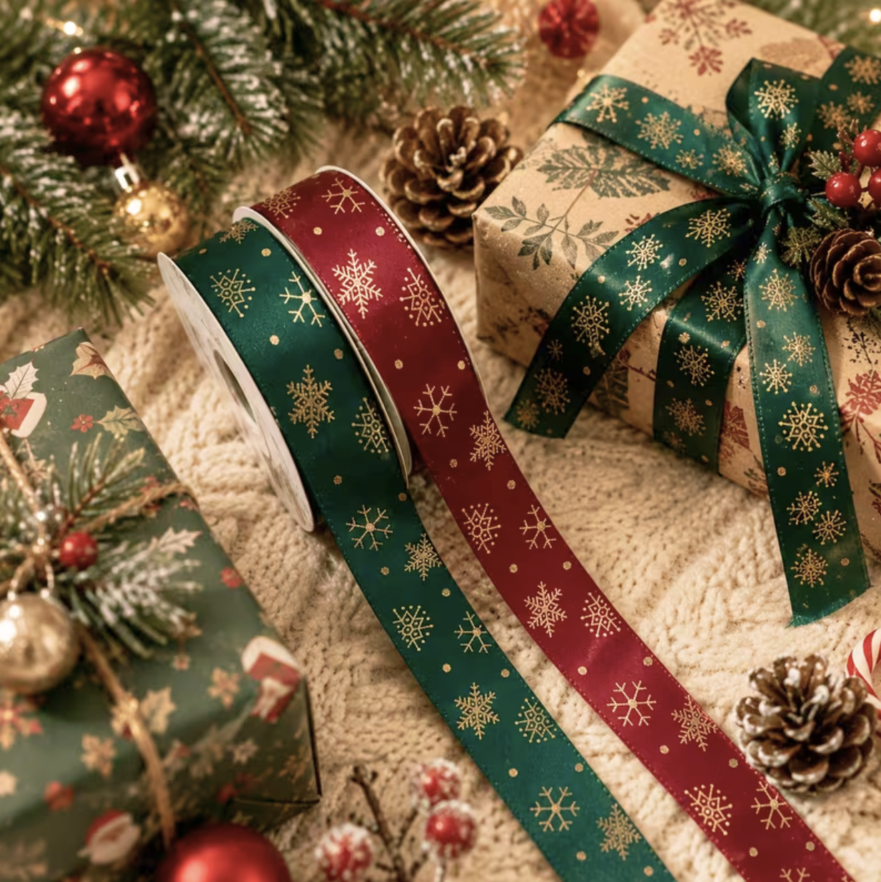 24m Christmas Ribbon Roll