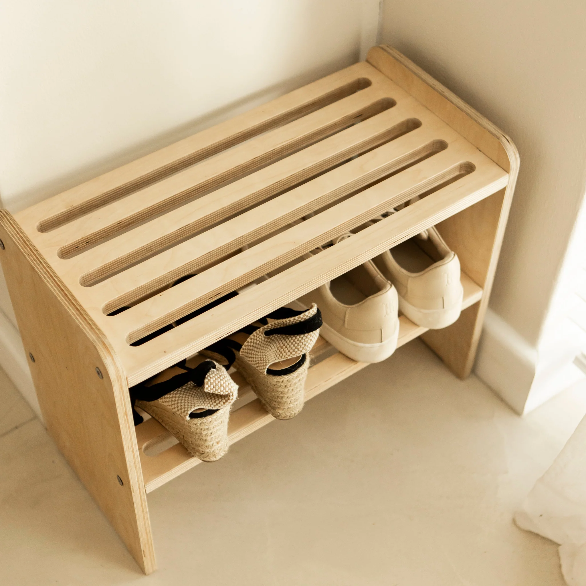 Birch Plywood Shoe Rack