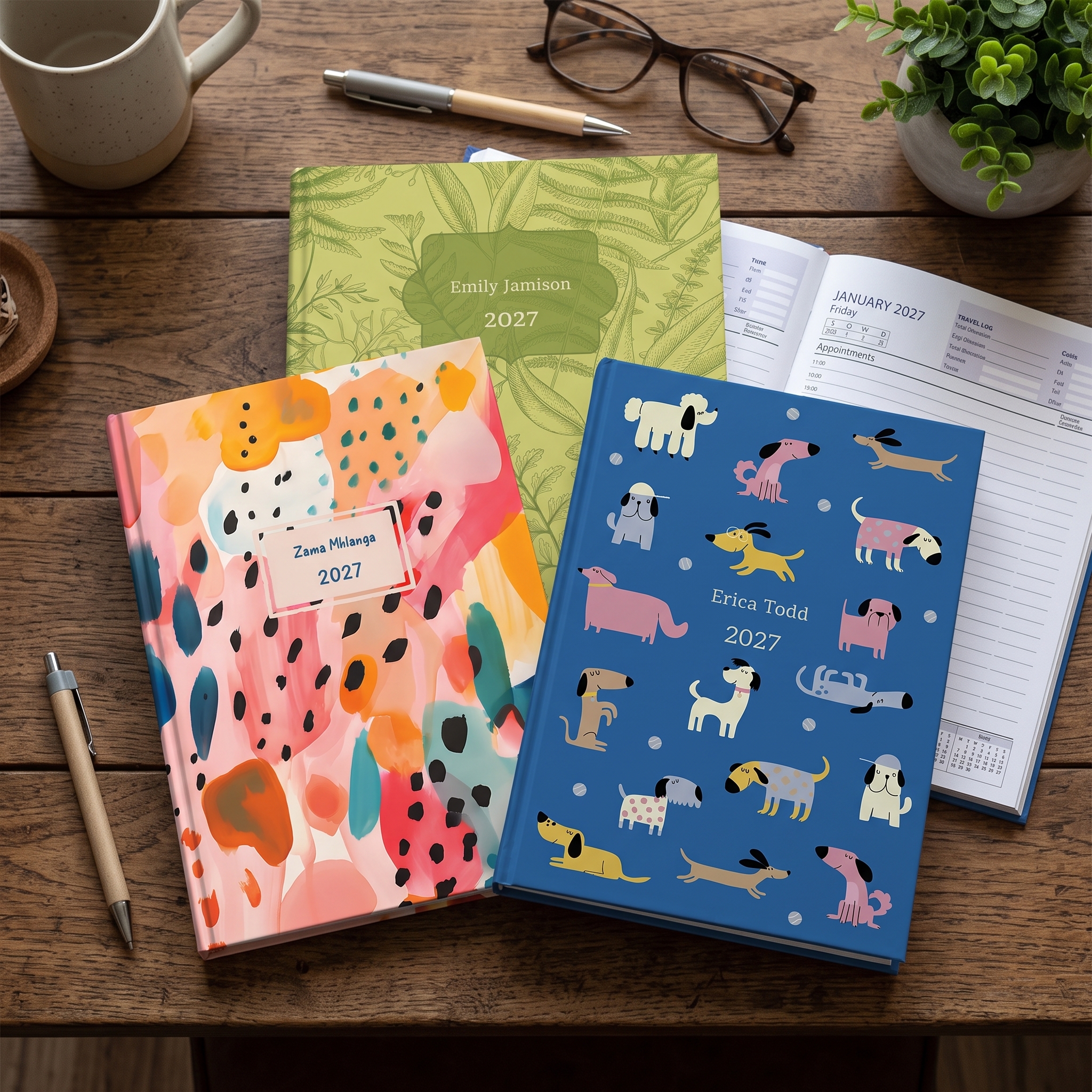 Hardcover 352-Page A4 2027 Personalised Diary (Voucher Redemption)