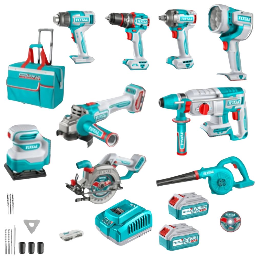 9-Piece 20V Cordless Power Tool Combo Kit