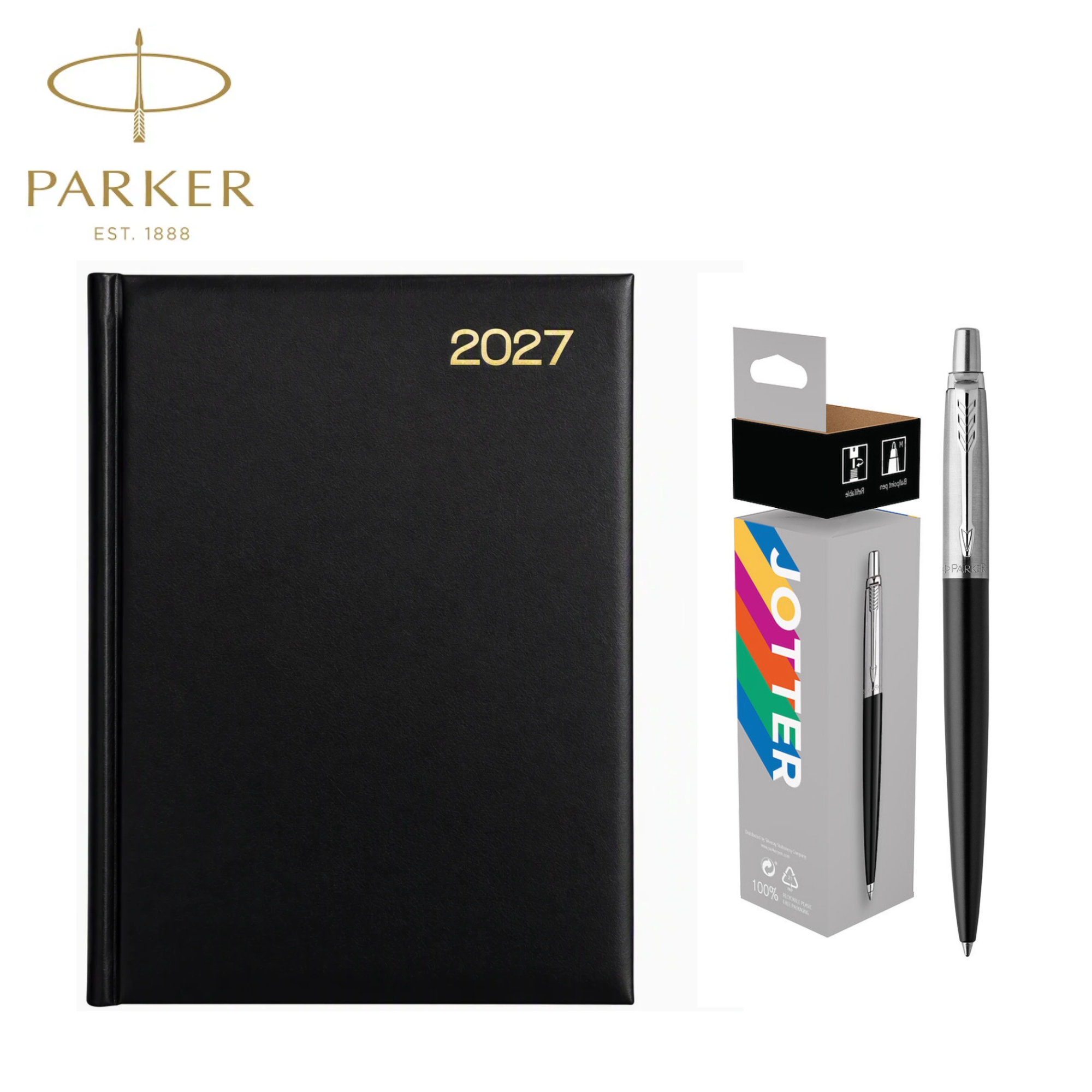 Jotter Ballpoint Pen and A5 2027 Diary Set