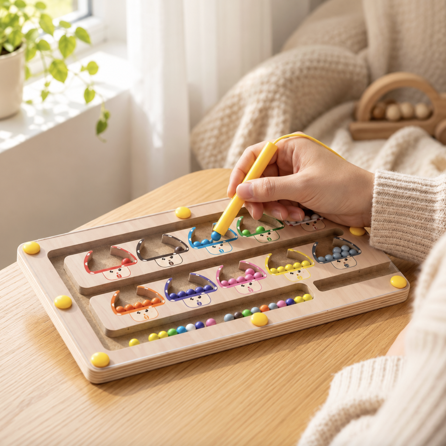Magnetic Educational Colour and Number Maze Board