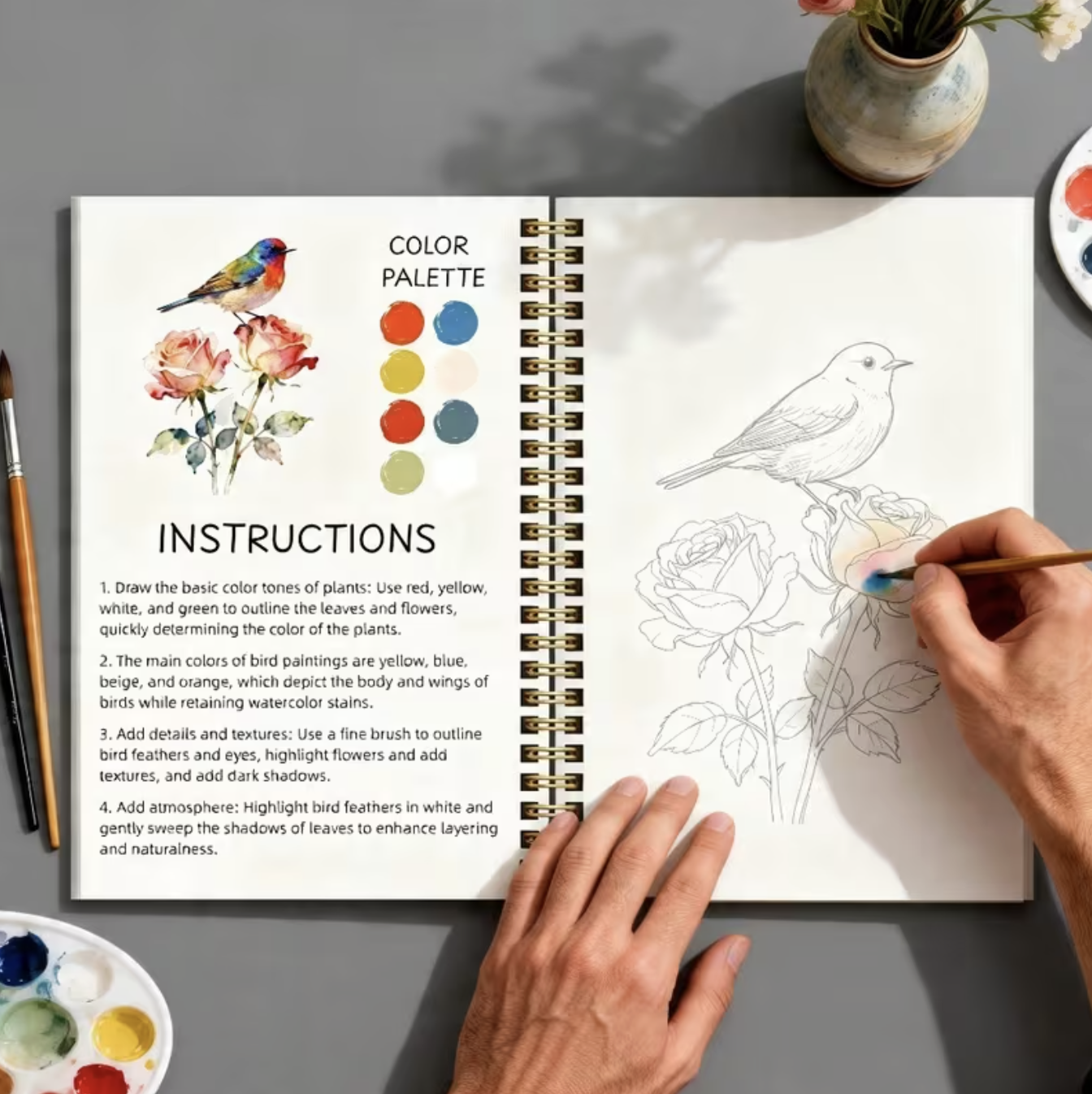 A5 Watercolour Painting Practice Workbook