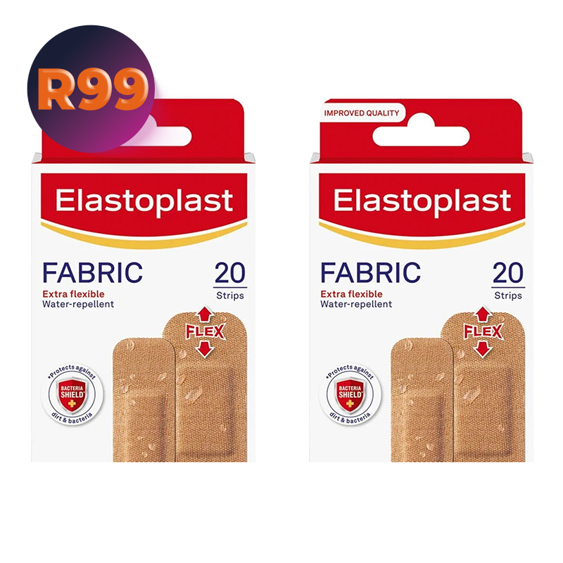 2x 20's Fabric Strip Plasters