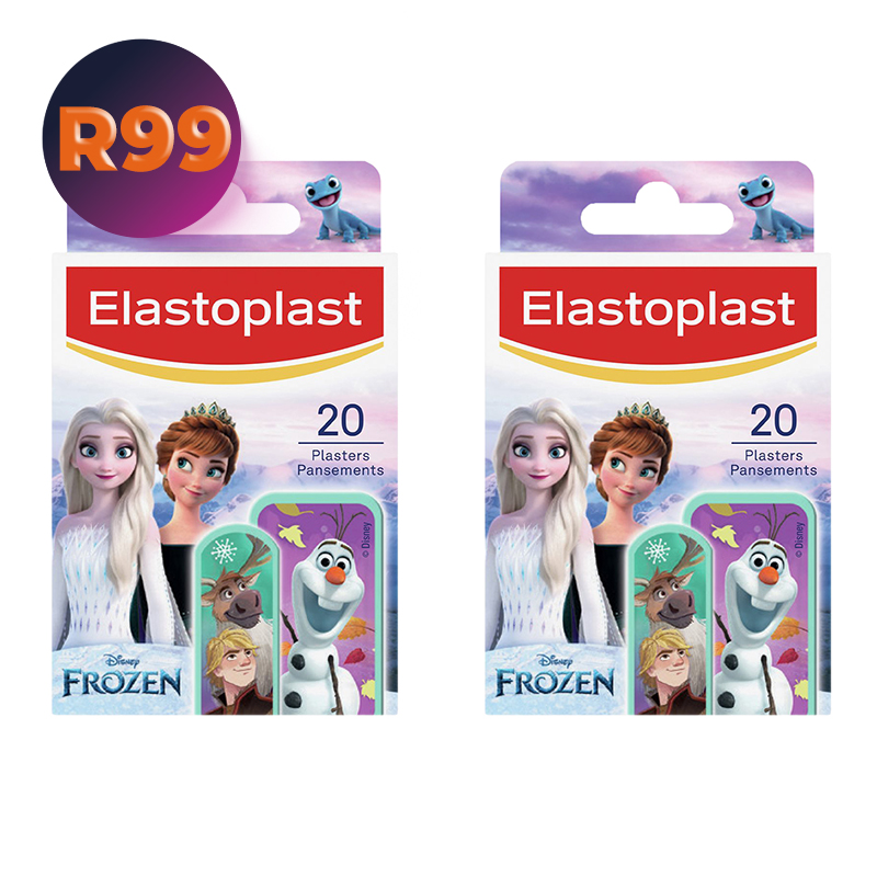 2x 20's Elastic Cartoon Assorted Plasters