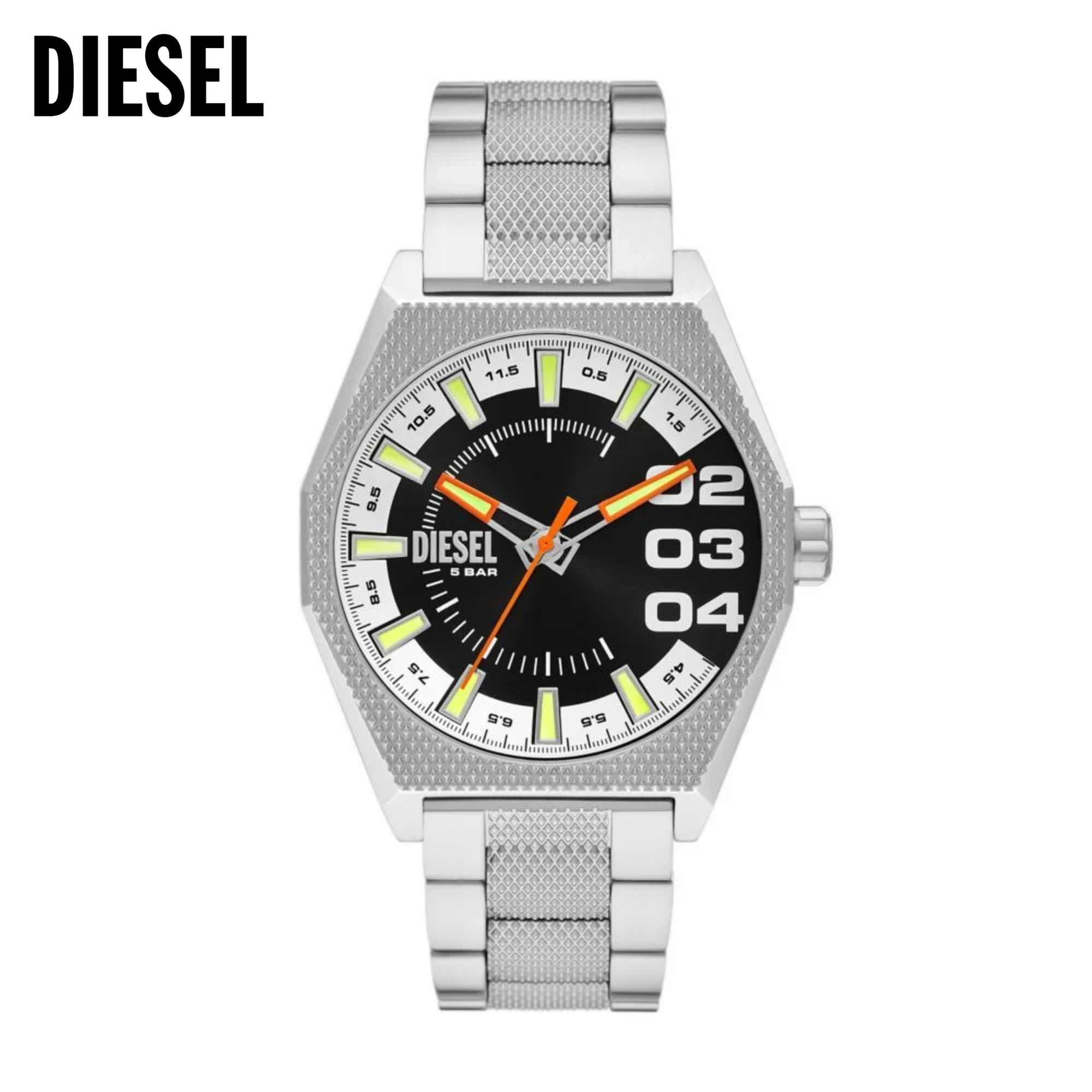 Men's Scraper Three-Hand Stainless Steel Watch