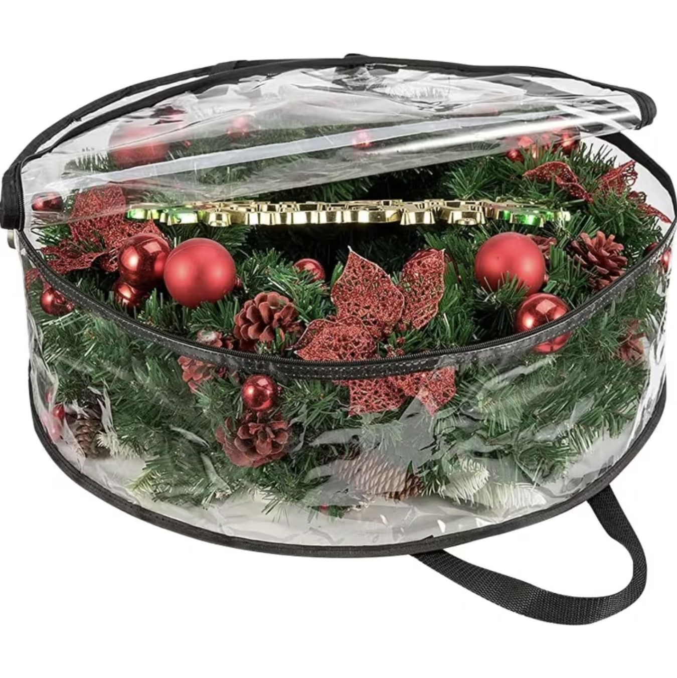 Clear Christmas Wreath Storage Bag
