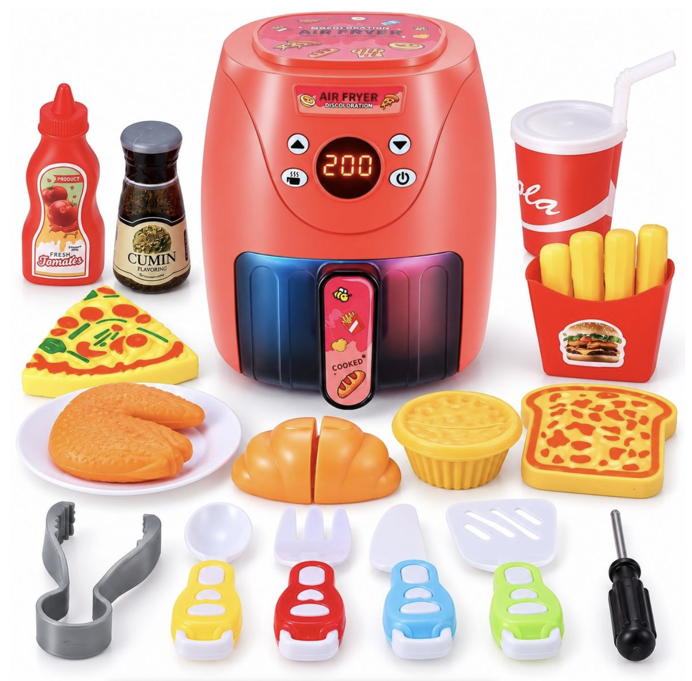 Air Fryer with Colour Changing Food Playset