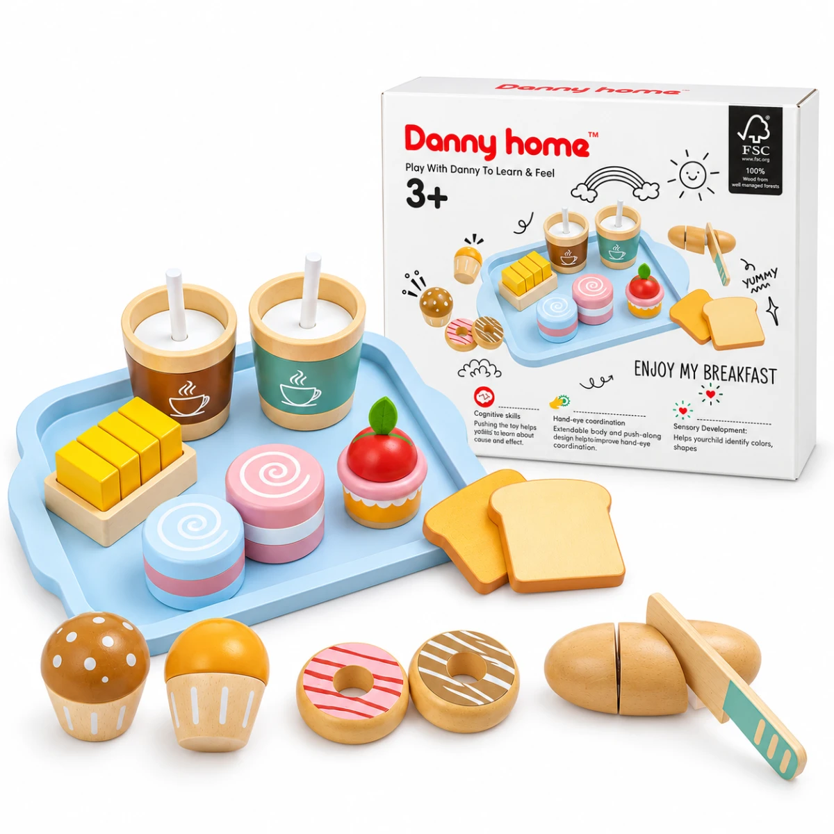 Wooden Breakfast Play Set