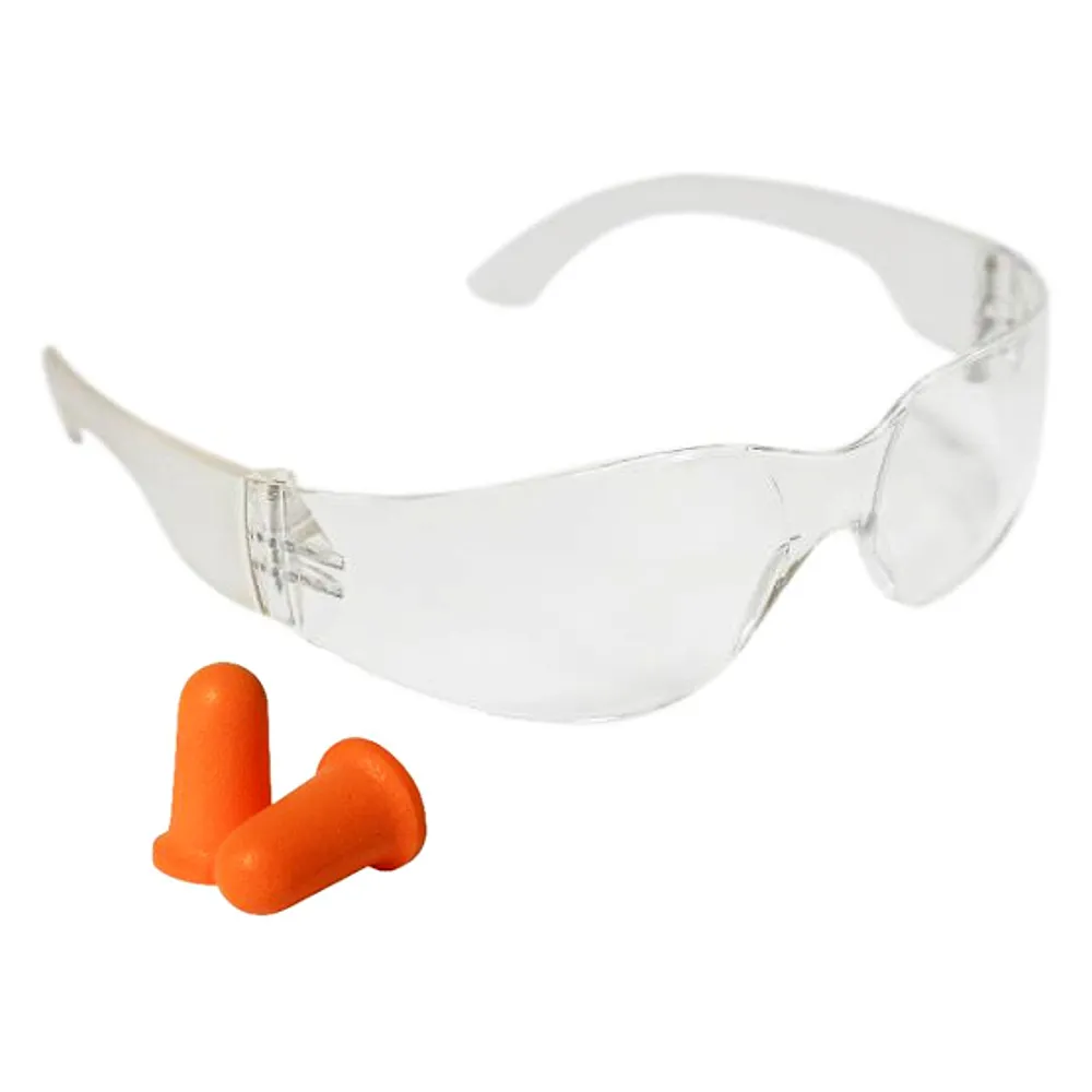 Safety Shooting Glasses and Ear Plug Combo