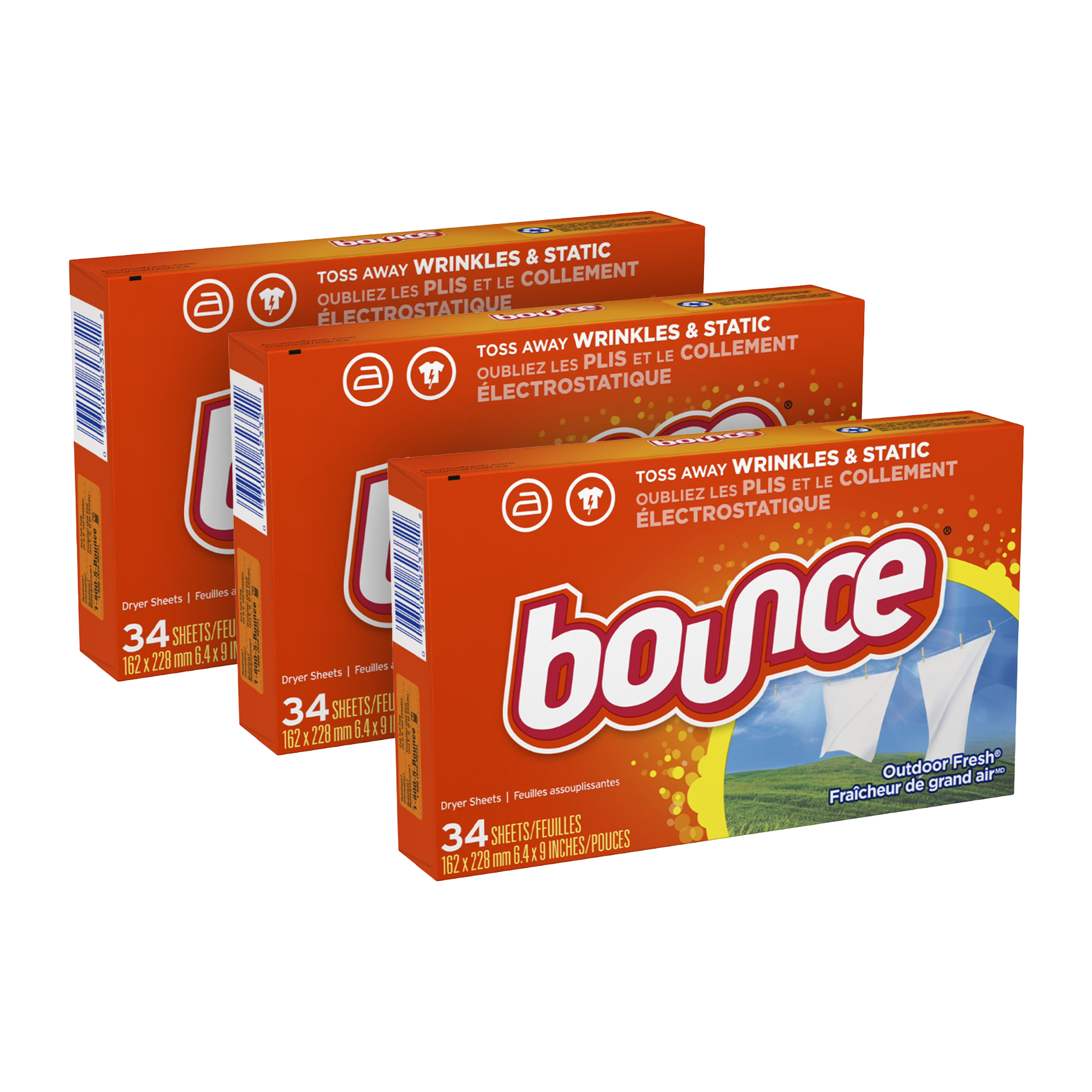 3x 34's Scented Dryer Sheets
