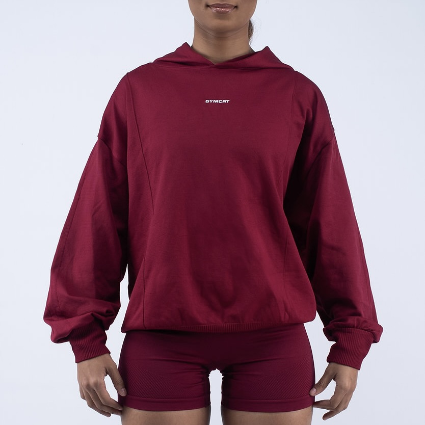 Ladies Noir Blanc Insulating Oversized Hoodie