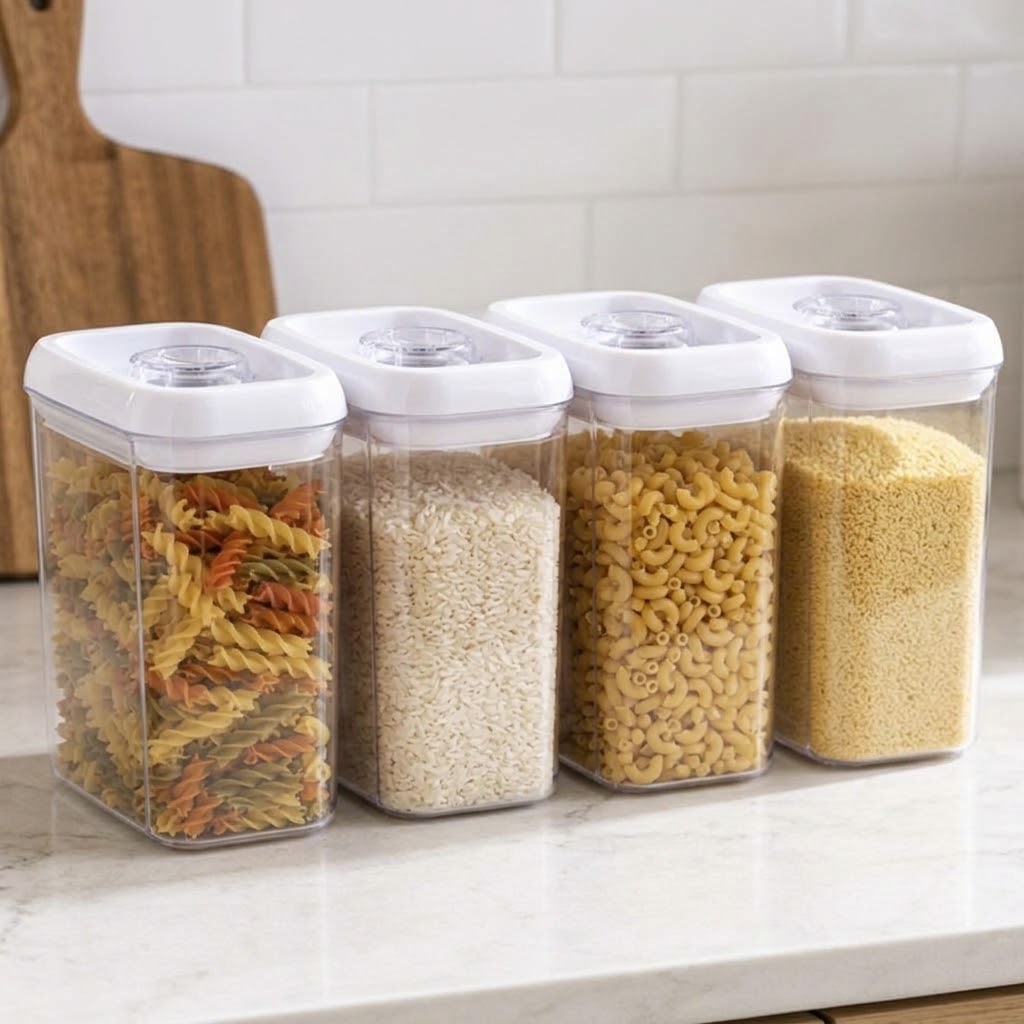 4x 1.5L Airtight Food Storage Containers with Lids