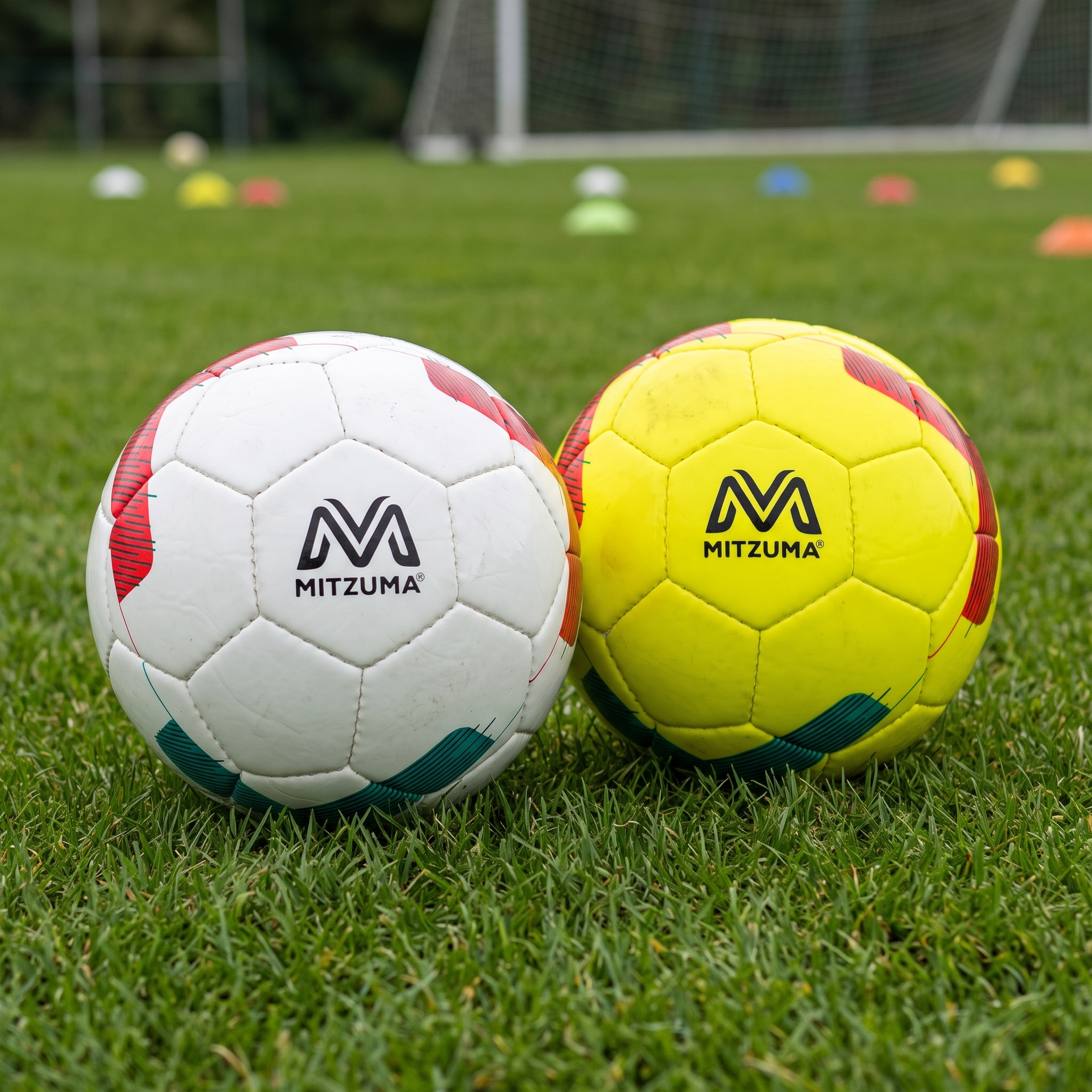 2x Zone Premium Hand-Stitched Training Footballs