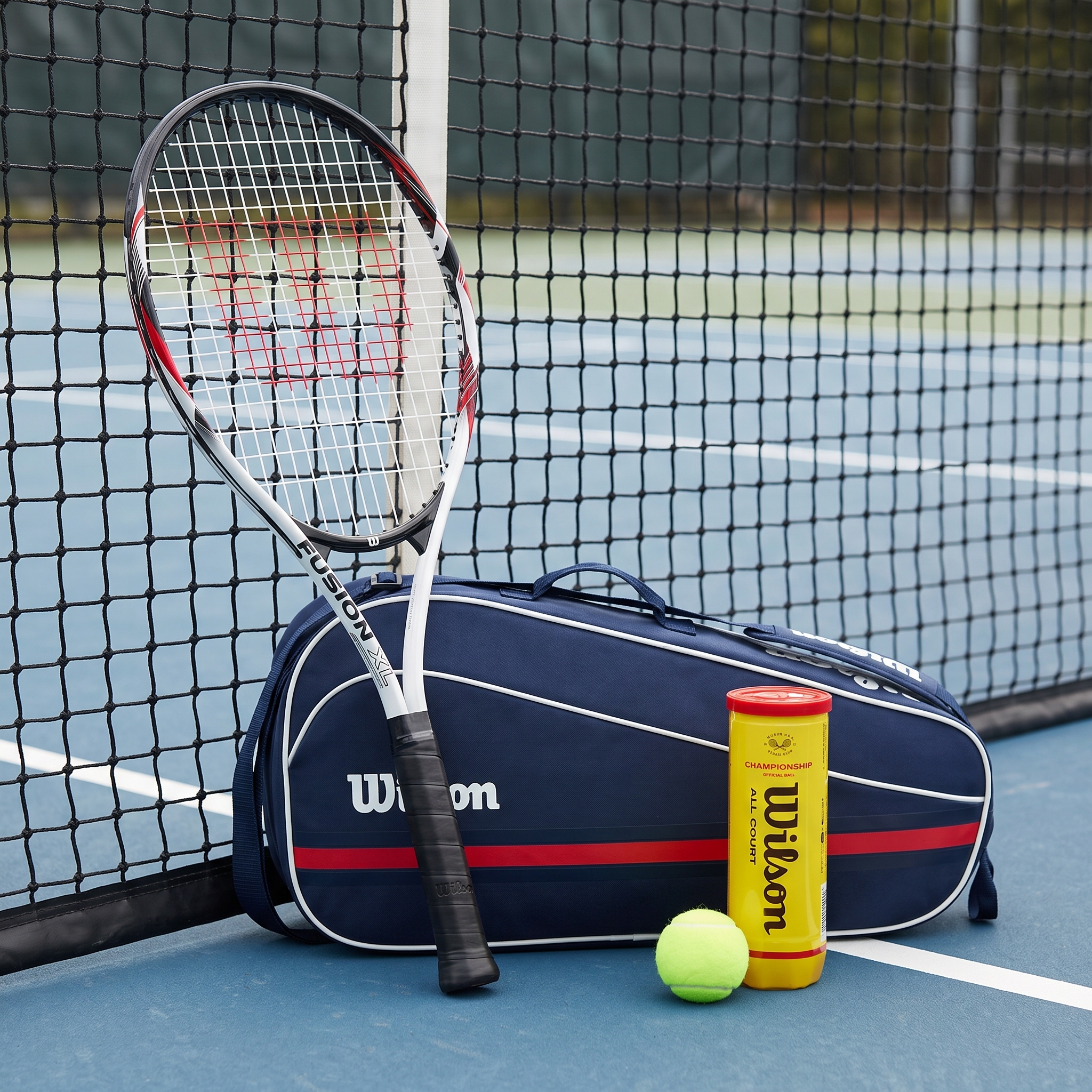 Fusion XL Tennis Racket with Team 3 Pack Racket Bag and 3x Tennis Balls