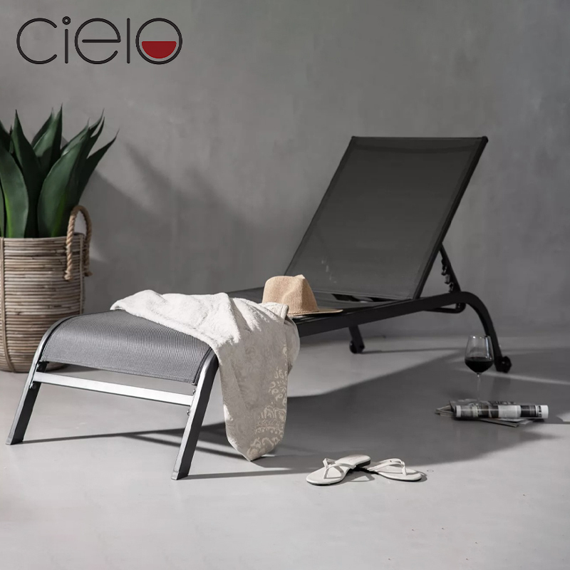The Bay Charcoal Pool Lounger