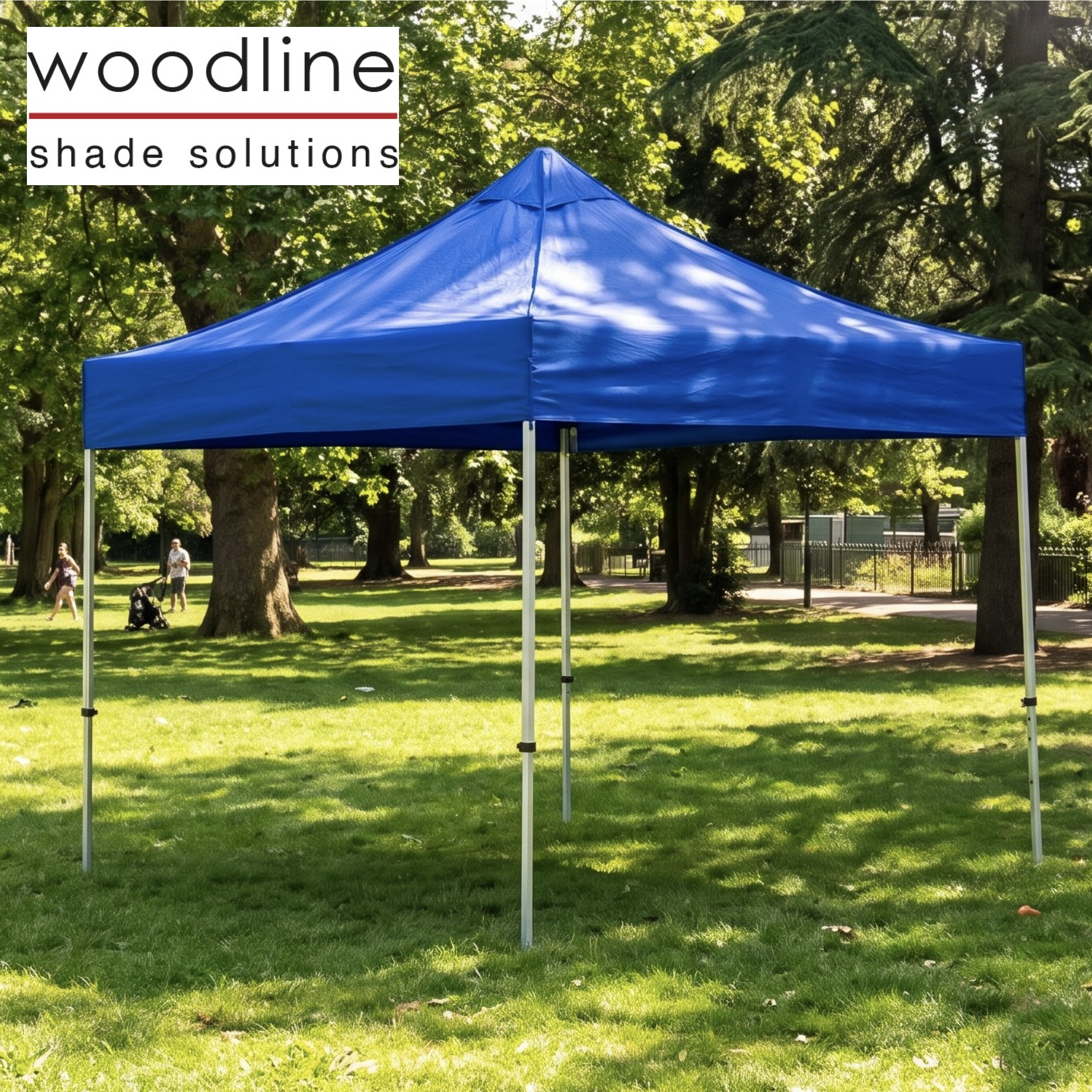 3mx3m Deluxe Heavy-Duty Aluminium Gazebo in Royal Blue