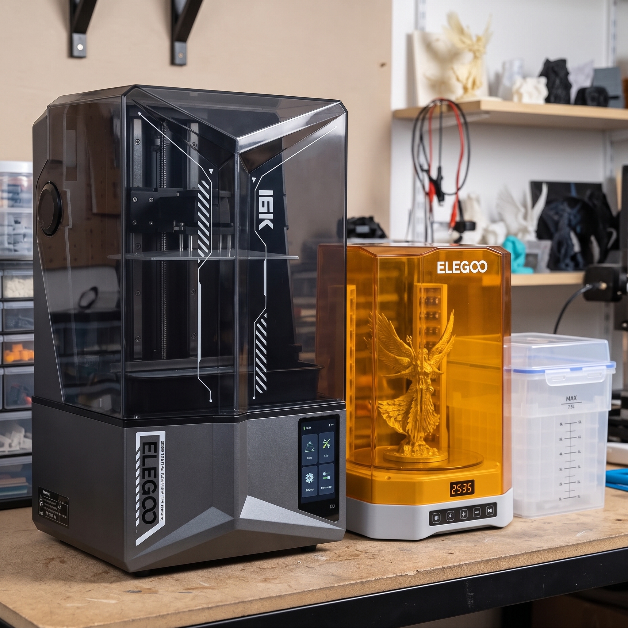 Saturn 4 Ultra 16K Resin 3D Printer with Mercury Plus V3.0 Resin Wash and Curing Station