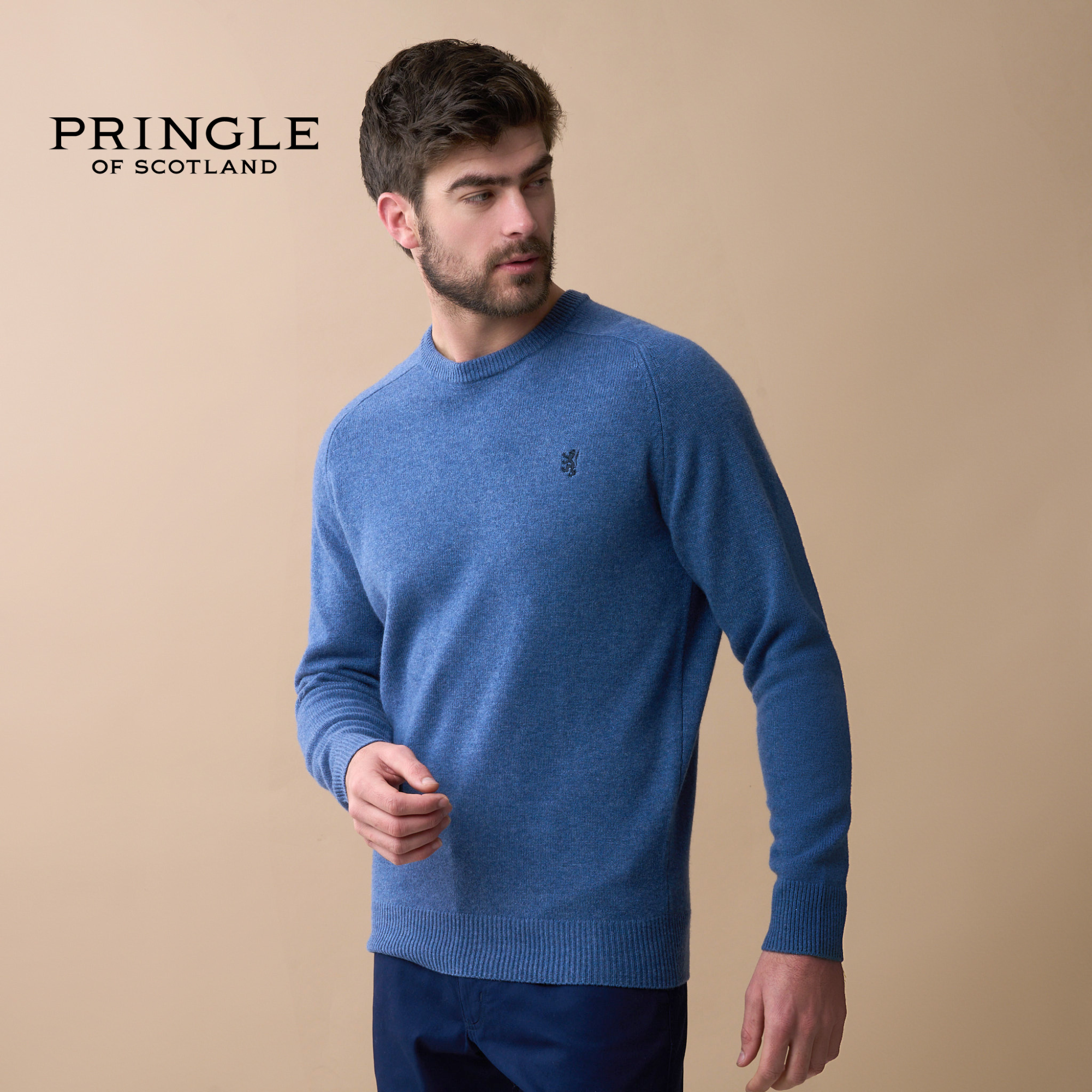 Men's Johnson Long Sleeve Lambswool Crewneck Sweater