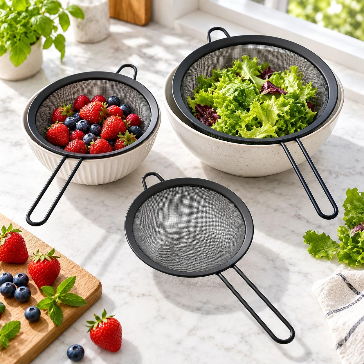 3-Piece Stainless Steel Strainer Set