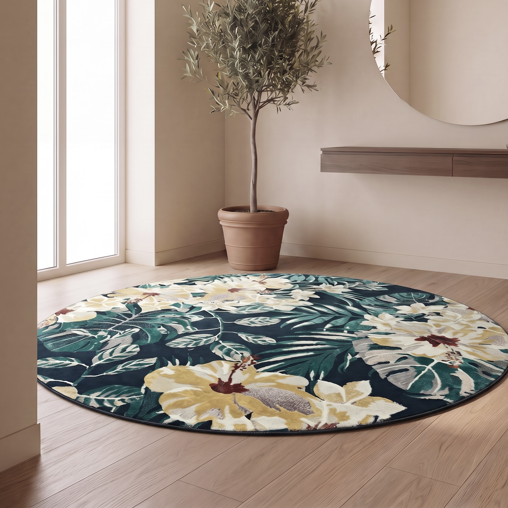 Botanical Round Rug Collection