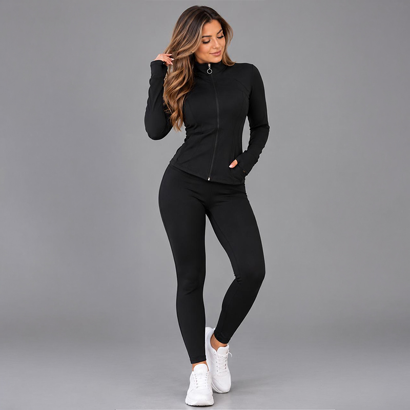 Ladies 2-Piece Straight Cut Leggings and Jacket Set