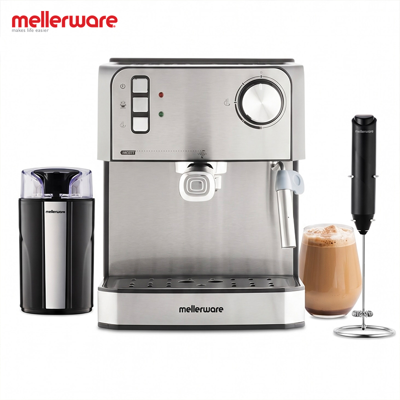 Espresso Maker, Coffee Grinder and Milk Frother