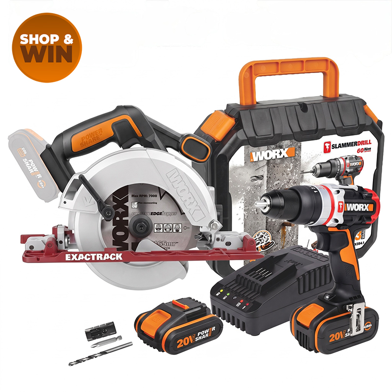20V Slammer Hammer Drill and Circular Saw Combo