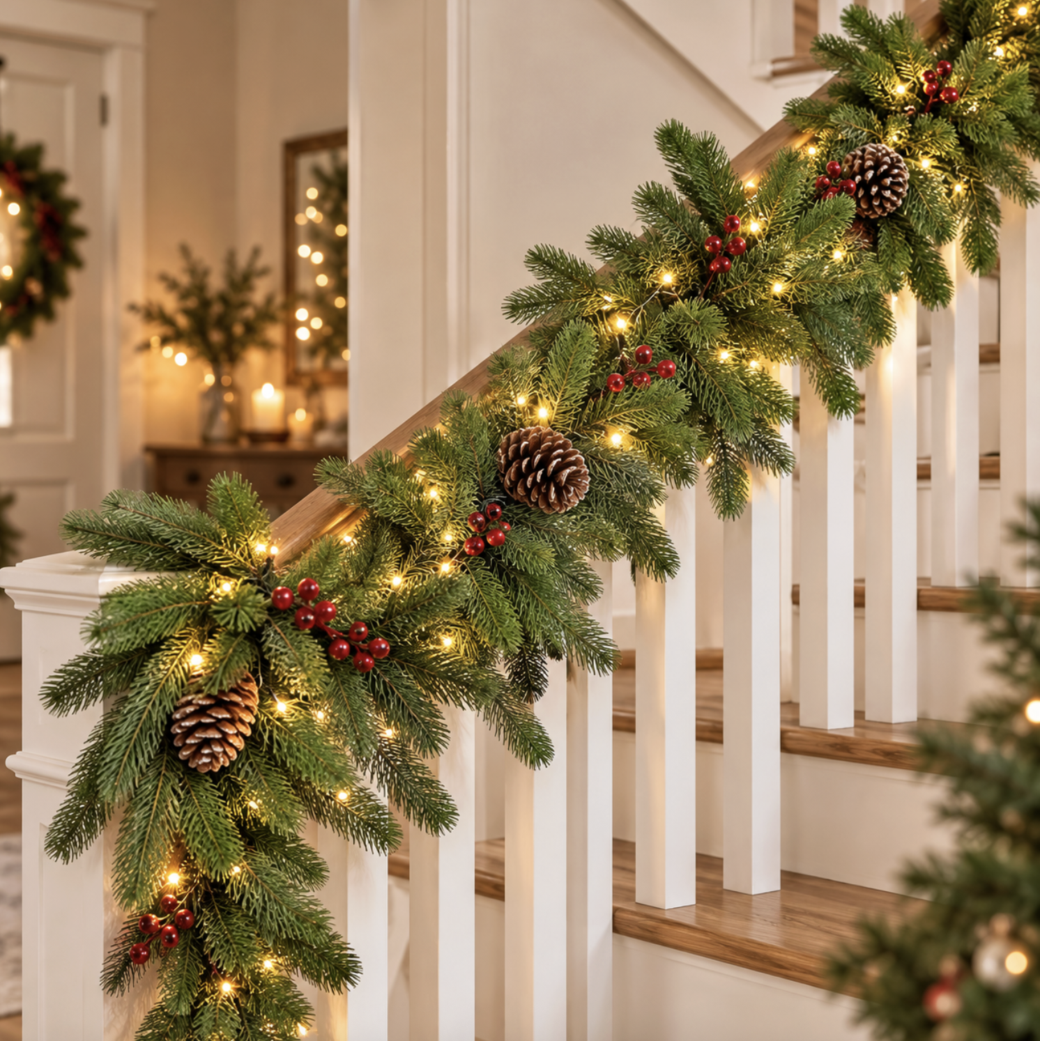 1.8m Faux Christmas Garland