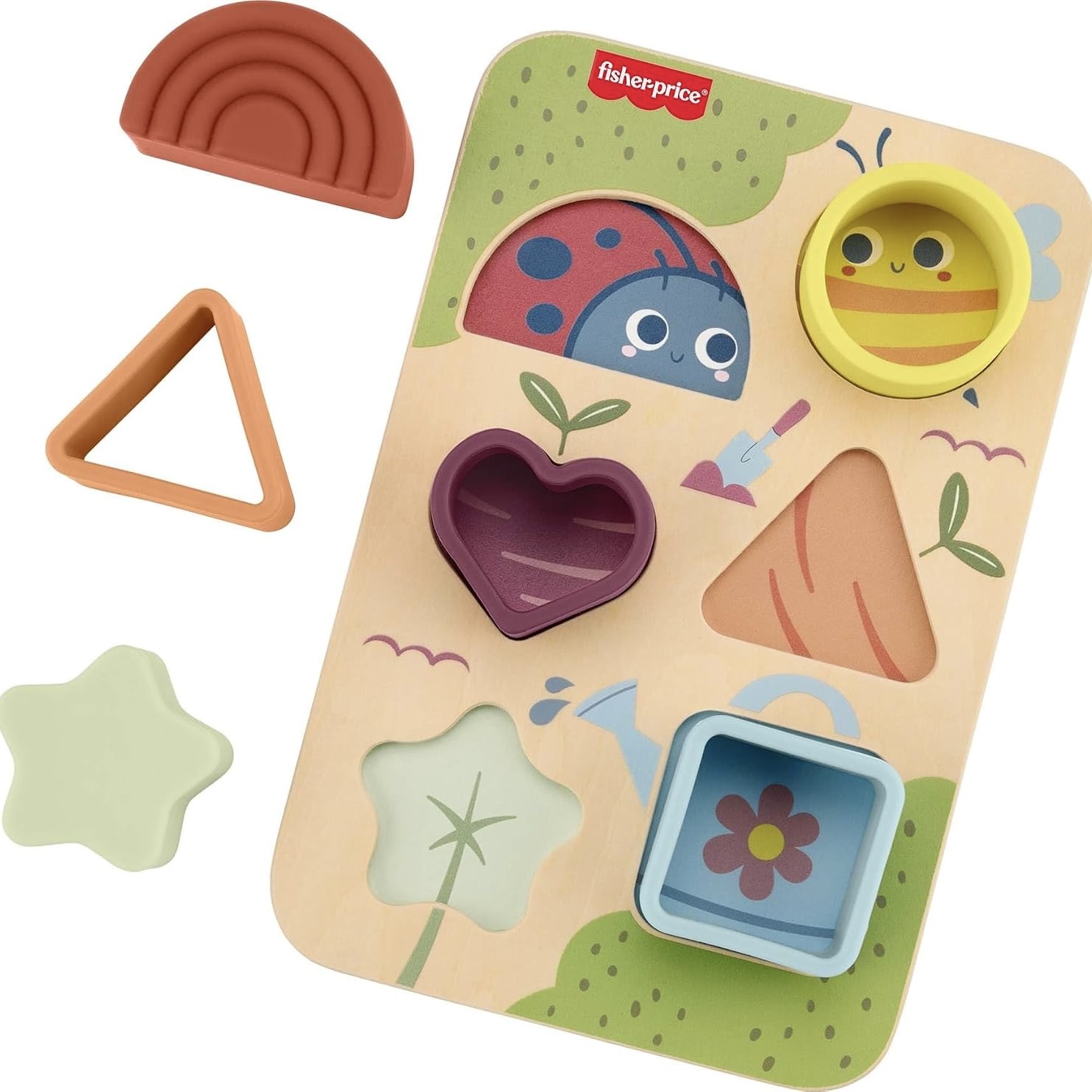 Wood and Silicone Shape-Sorting Puzzle