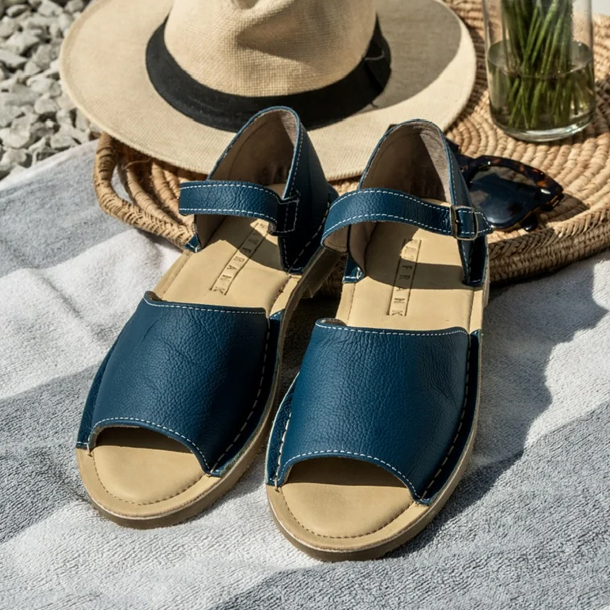 Ladies Genuine Leather Strap Sandals