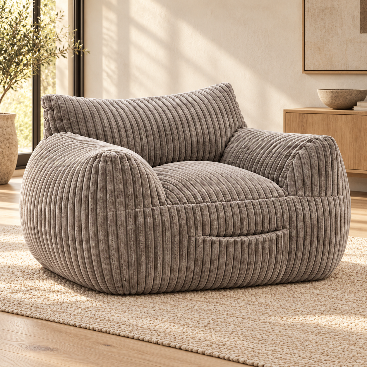 120cm Corduroy Bean Bag Chair
