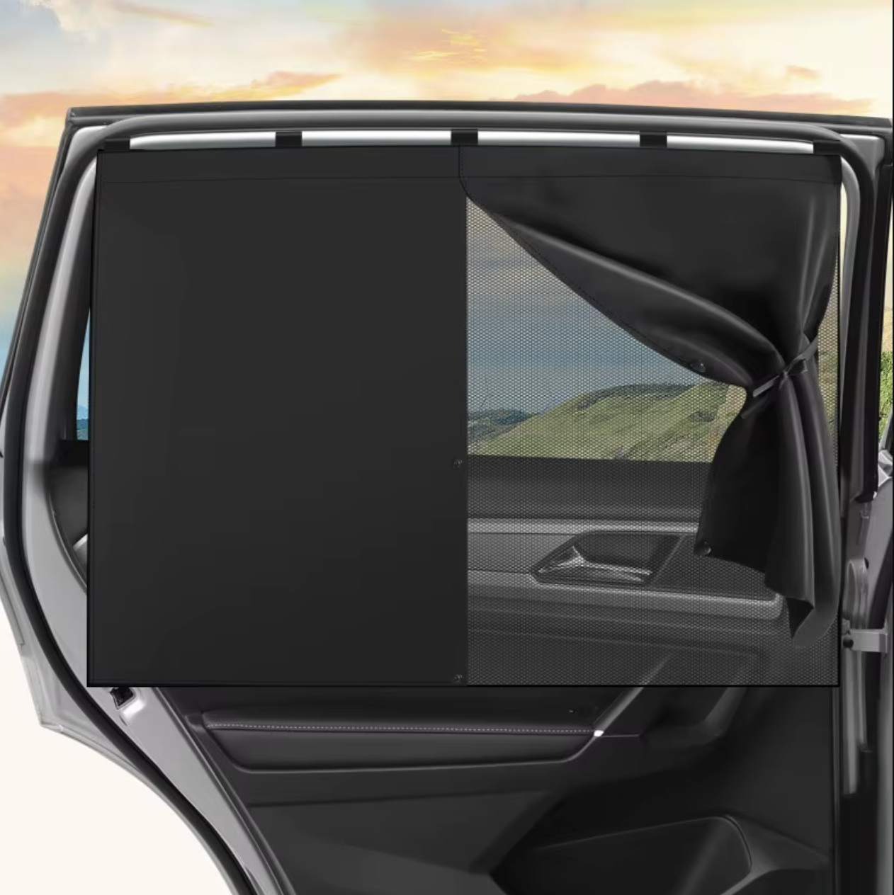 Double-Layer Magnetic Car Window Sun Shade