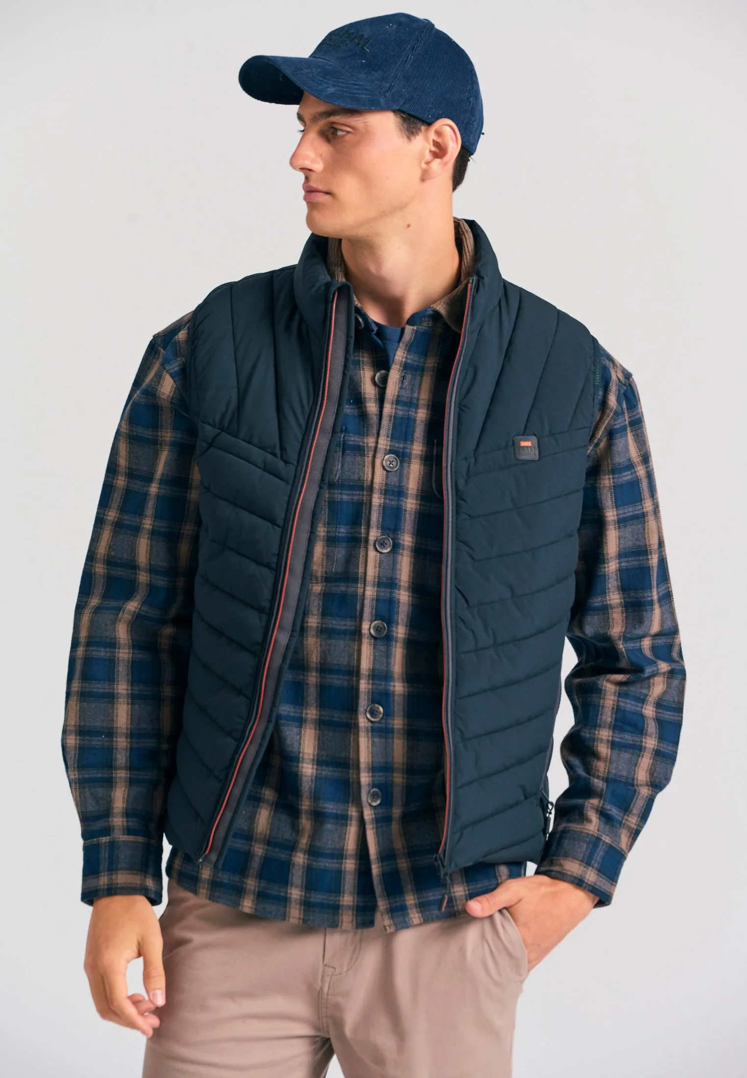 Navy Quilted Vest