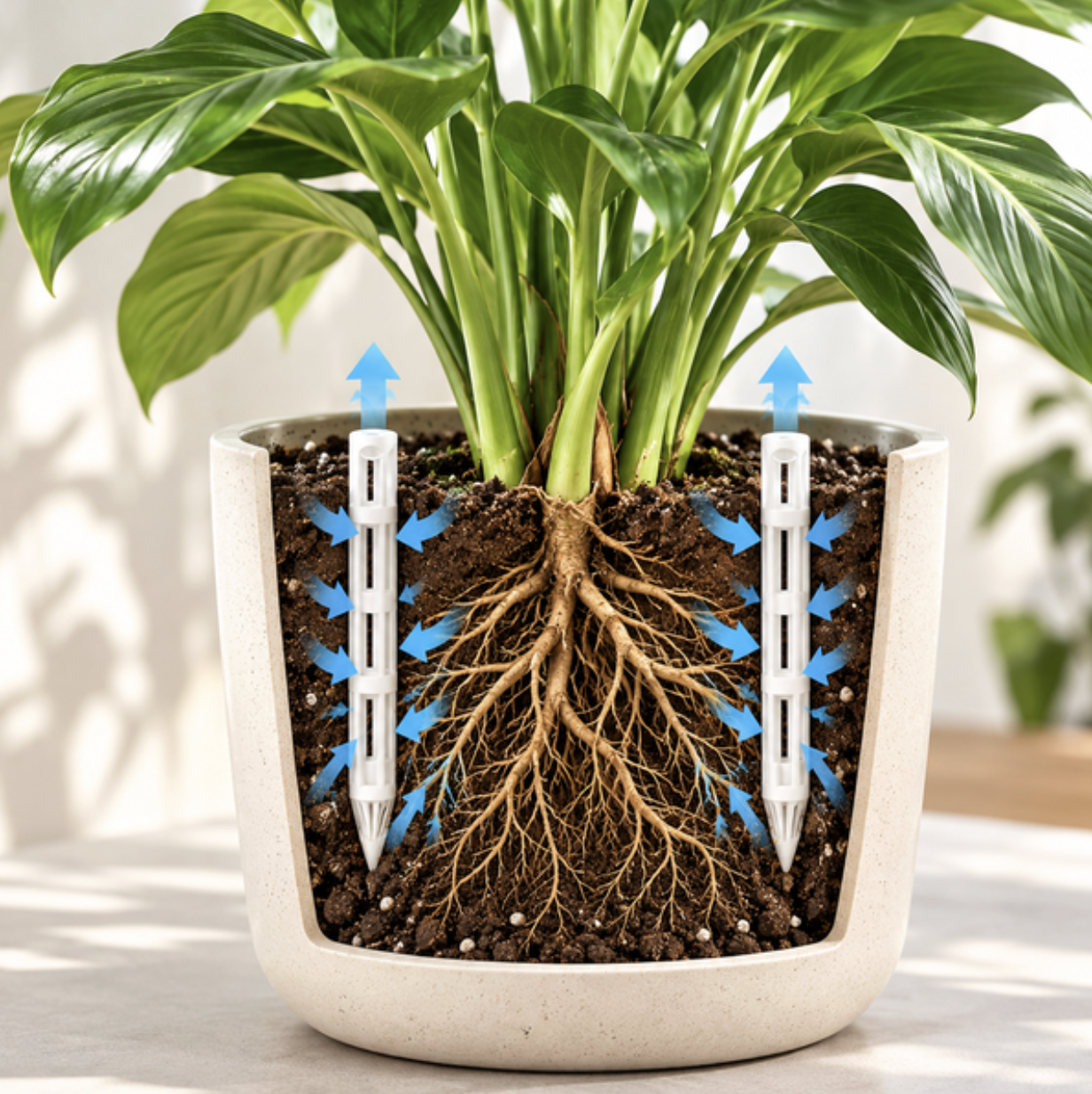 5x Plant Soil Aeration Tubes for Pots