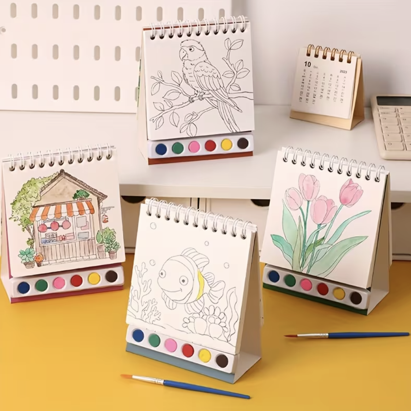20-Sheet Watercolour Painting Set with Paints and Brush