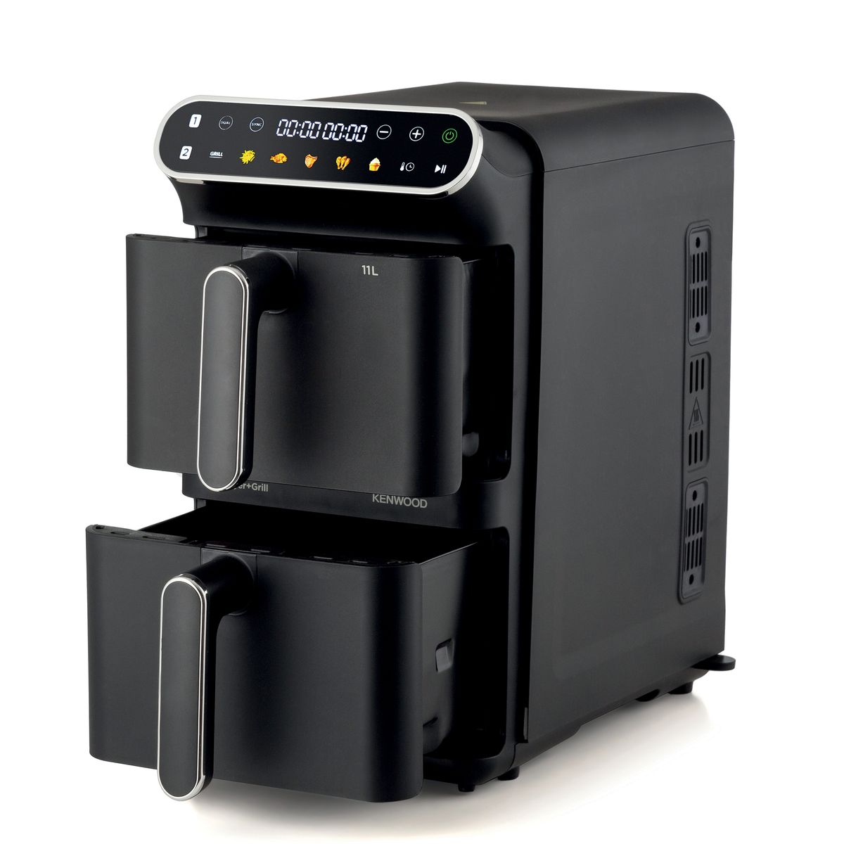 11L Vertical Duo Digital Air Fryer with 4-Level Cooking System (Model: HFV11.000BK)