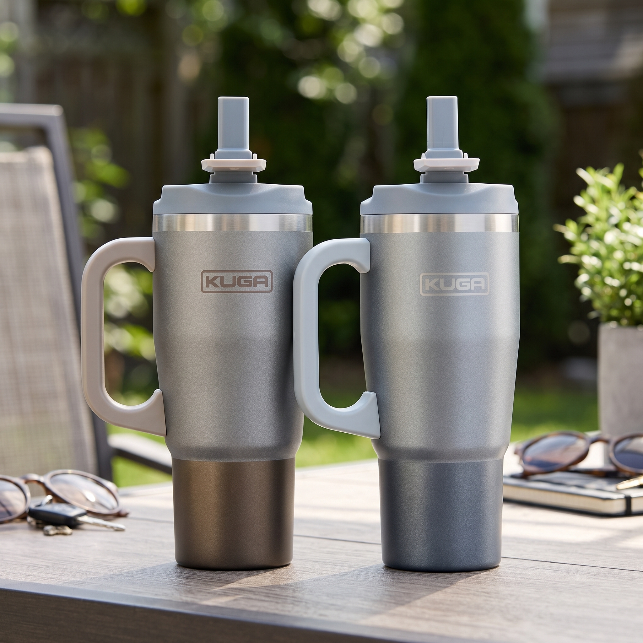 946ml Flow Insulated Tumbler Flask with Straw