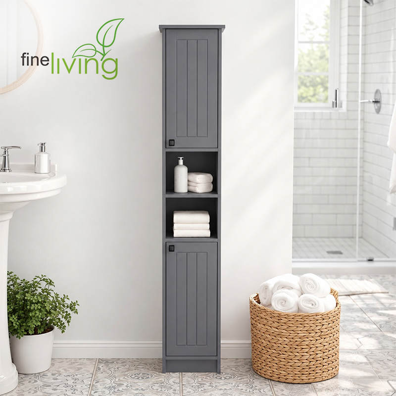 Slim Storage Cabinet with Drawers