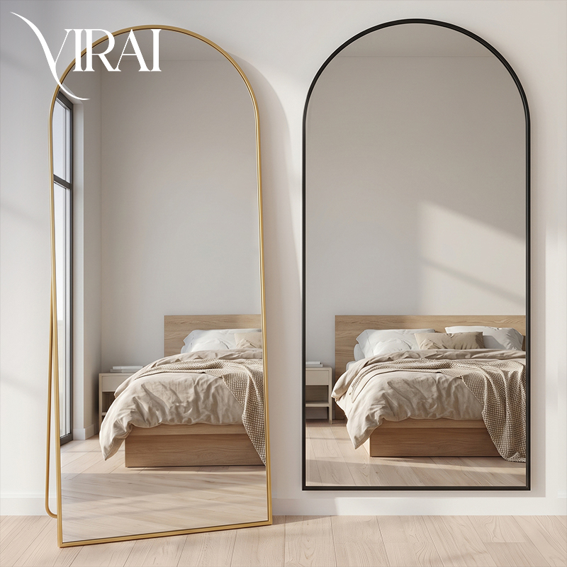 1.8m Full-Length Standing and Wall-Mounted Framed Mirror