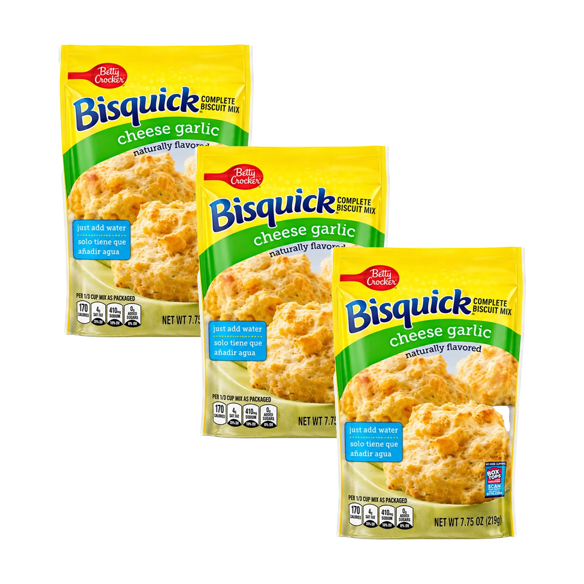 3x 219g Savoury Cheese Garlic Biscuit Mix Boxes