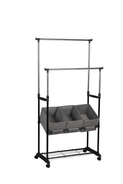 34 off on Clothing Rack With Three Storage Boxes