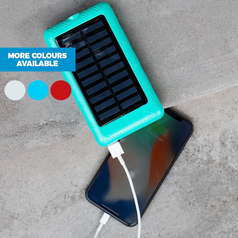 59 off on 15000mAh Solar Powered Power Bank with LED Torch light