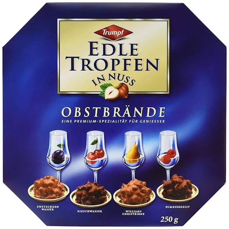 Box of Edle Tropfen in Nuss (Alcoholic Chocolates)