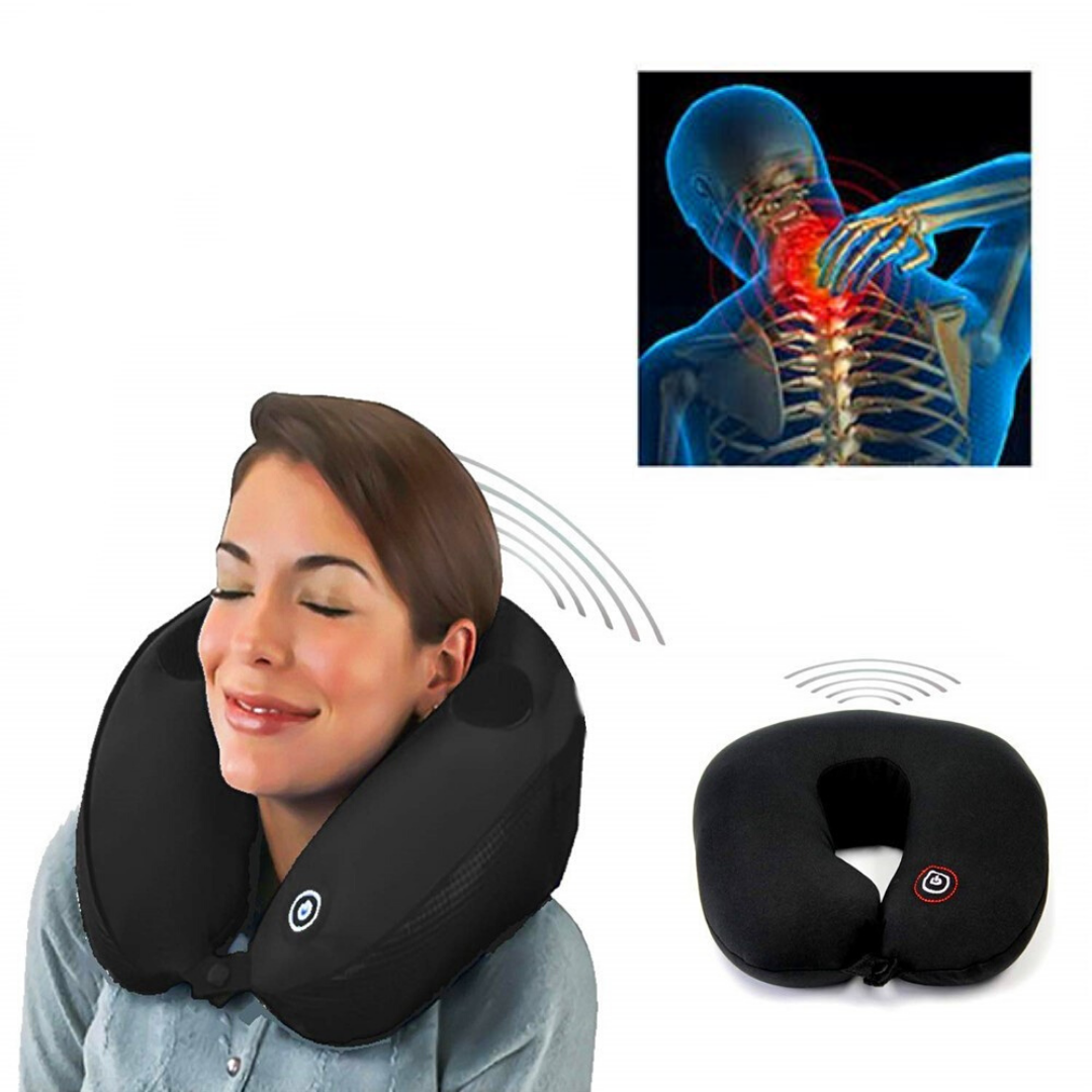 50 off on Vibrating Microbead Neck Massaging Travel Pillow