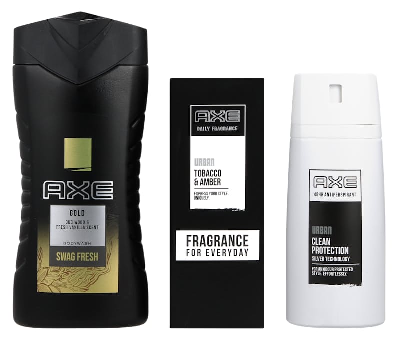 off on Urban or Adrenaline Grooming Collection with Body Spray, Daily Fragrance, Body Wash and Hanging Toiletry Bag